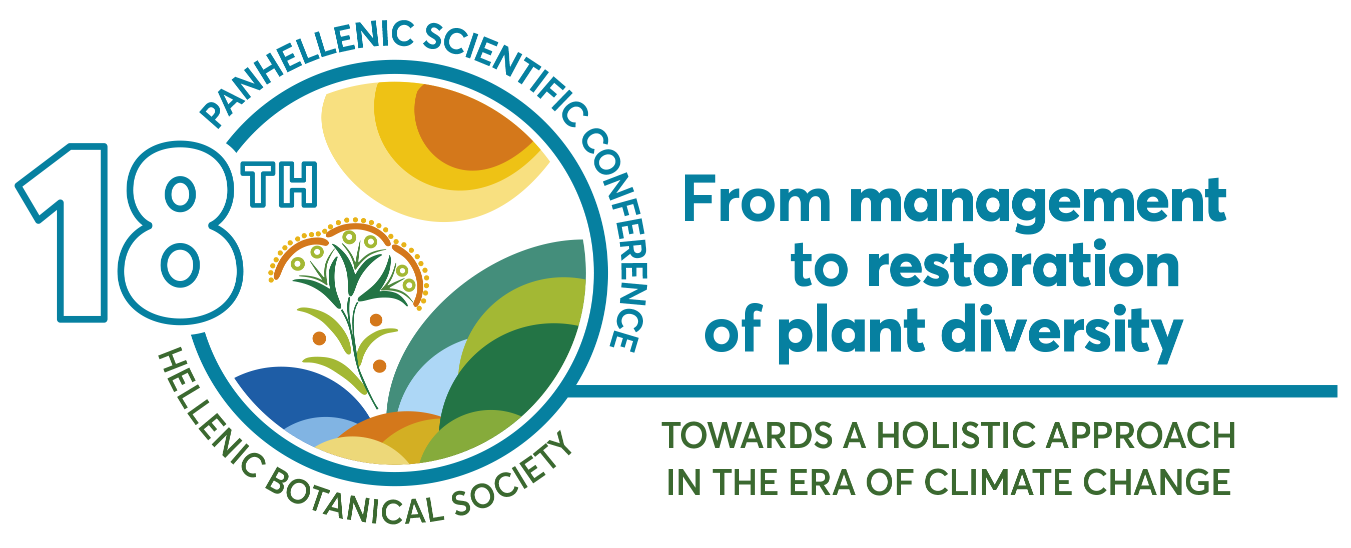 Logo of the 18th Panhellenic Scientific Conference of the Hellenic Botanical Society