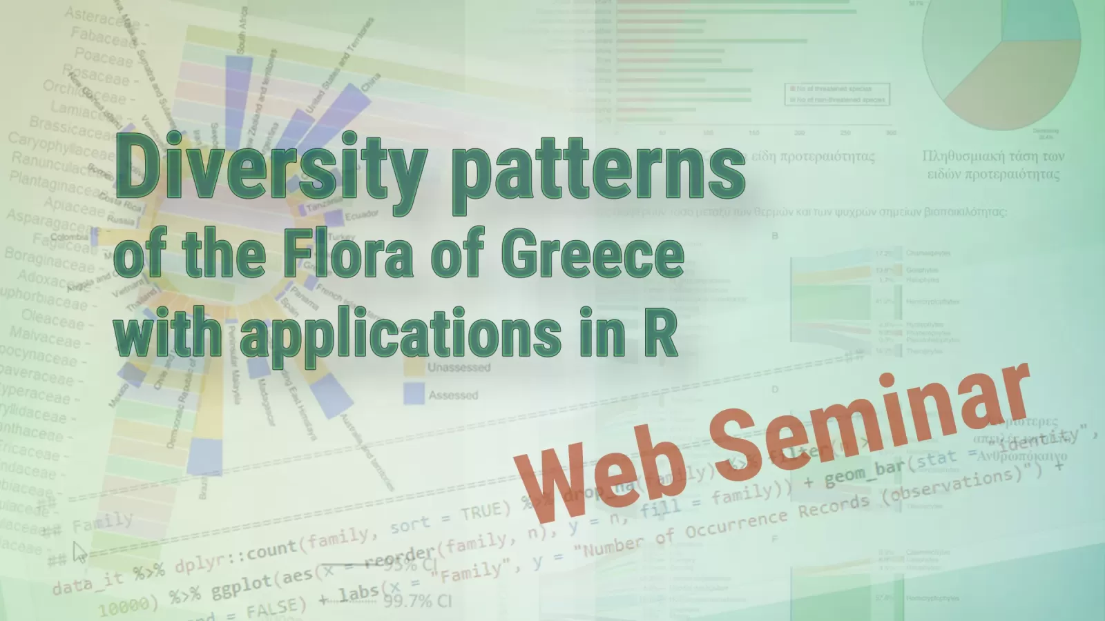 Diversity patterns of the Flora of Greece with applications in R
